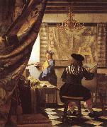 Johannes Vermeer The Schilderconst France oil painting artist